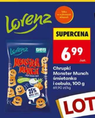 Chrupki Monster Munch śmietanka i cebula