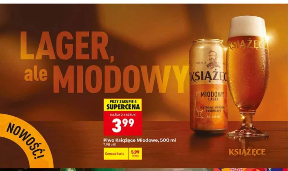 Piwo Książęce Miodowe