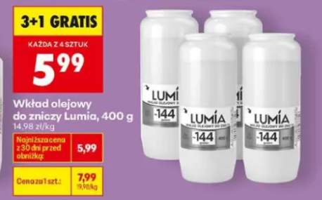 Wkład olejowy do zniczy Lumia
