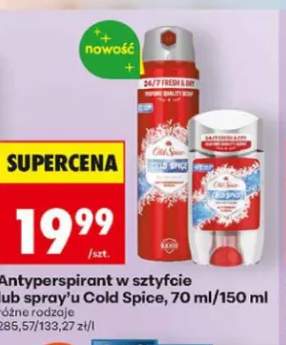Antyperspirant w sztyfcie lub spray'u Cold Spice
