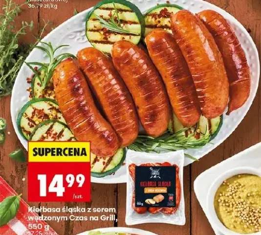 Kiełbasa śląska z serem wędzonym Czas na Grill