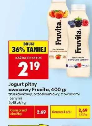 Jogurt pitny owocowy Fruvita truskawkowy