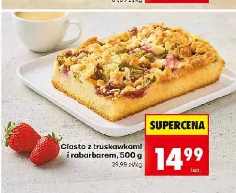 Ciasto z truskawkami i rabarbarem