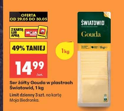 Ser żółty Gouda w plastrach Światowid