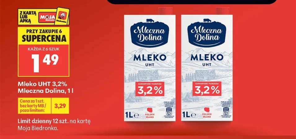 Mleko UHT 3,2% Mleczna Dolina