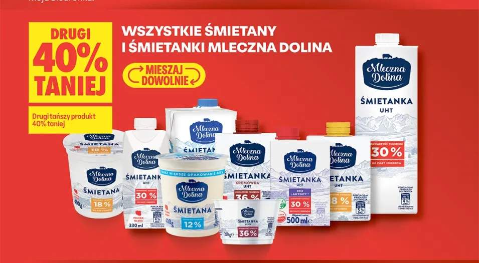 Śmietanka UHT 30% do ciast i deserów Mleczna Dolina