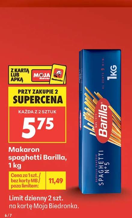 Makaron spaghetti Barilla