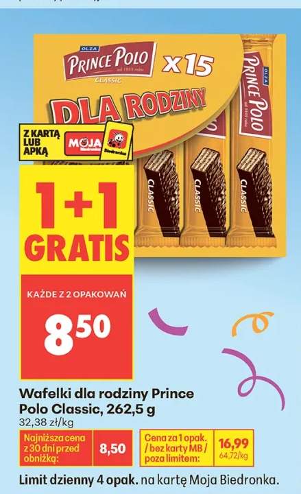 Wafelki dla rodziny Prince Polo Classic