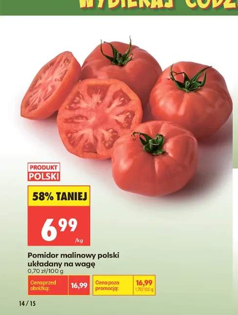 Pomidor malinowy polski układany na wagę