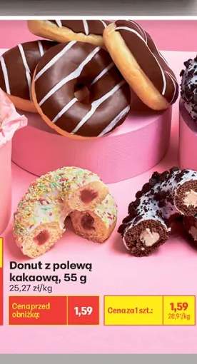 Donut z polewą kakaową