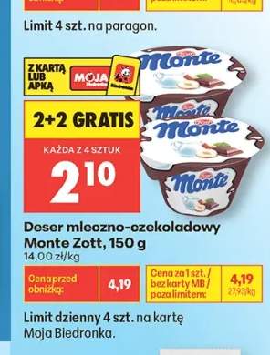Deser mleczno-czekoladowy Monte Zott