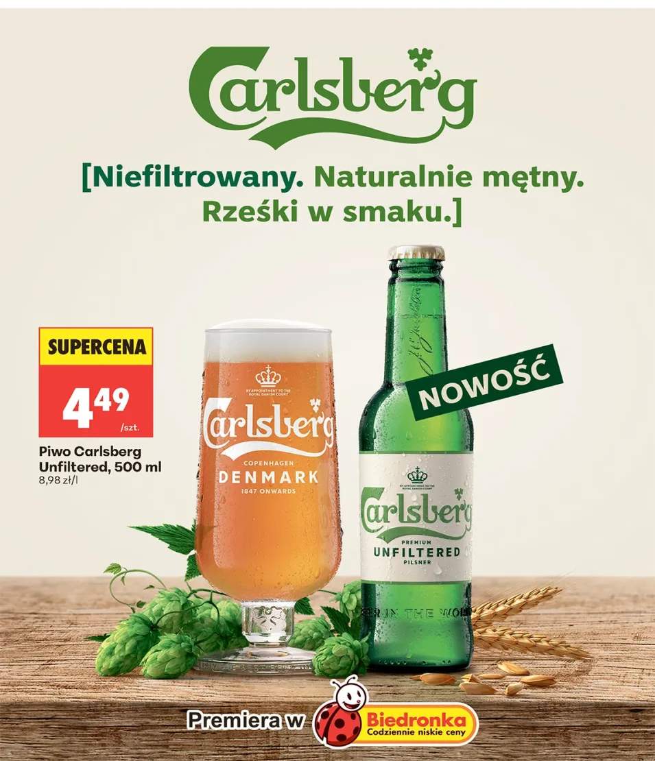 Piwo Carlsberg Unfiltered