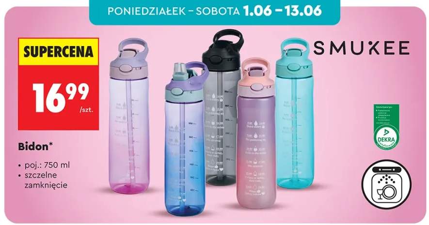 Bidon SMUKEE 750ml szczelne zamknięcie