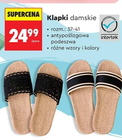 Klapki damskie antypoślizgowa podeszwa