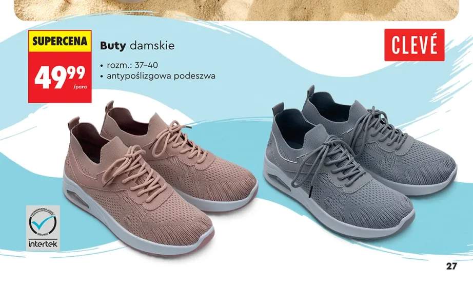 Buty damskie Clevé antypoślizgowa podeszwa