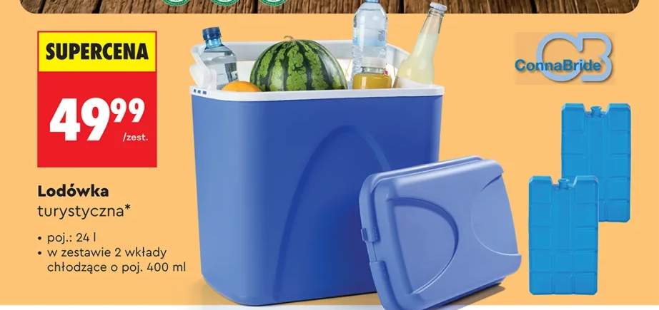 Lodówka turystyczna ConnaBride w zestawie 2 wkłady chłodzące o poj. 400ml
