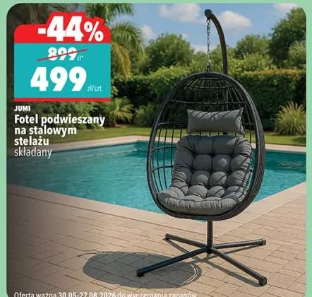 Fotel podwieszany na stalowym stelażu składany JUMI