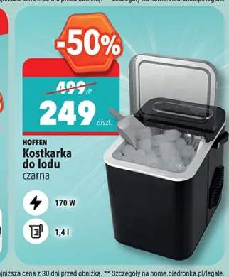 Kostkarka do lodu HOFFEN czarna 170W 1,4l