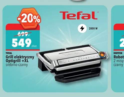 Grill elektryczny Optigrill +XL TEFAL srebrno-czarny 2000W