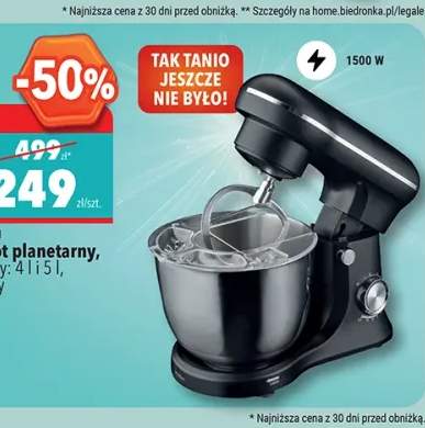 Robot planetarny HOFFEN 2 misy: 4l i 5l czarny 1500W