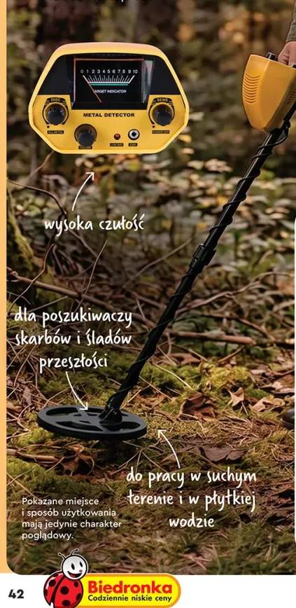 Wykrywacz metali z bateriami