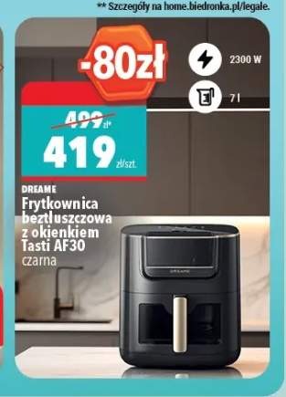 Frytkownica beztłuszczowa z okienkiem DREAME Tasti AF30 czarna