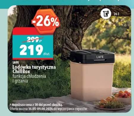Lodówka turystyczna LAFE ChillBox funkcja chłodzenia i grzania 26l