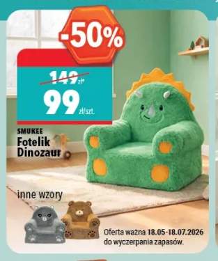 Fotelik SMUKEE Dinozaur