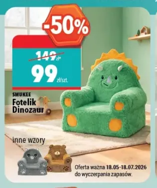 Fotelik SMUKEE Dinozaur