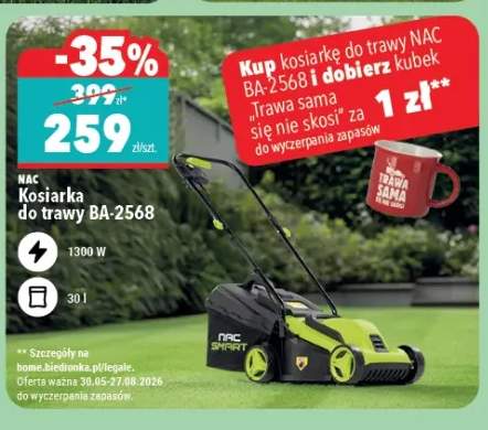Kosiarka do trawy BA-2568 1300W 30l NAC