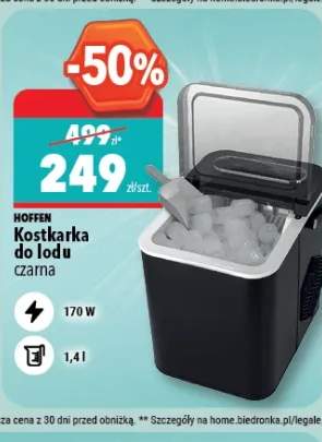 Kostkarka do lodu HOFFEN czarna 170W 1,4l