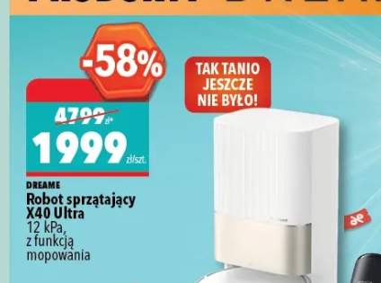 Robot sprzątający DREAME X40 Ultra 12 kPa z funkcją mopowania