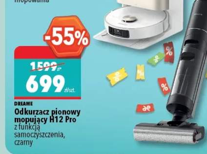 Odkurzacz pionowy mopujący DREAME H12 Pro z funkcją samoczyszczenia czarny