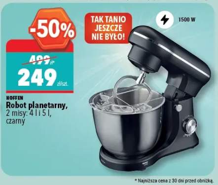 Robot planetarny HOFFEN 2 misy: 4l i 5l czarny 1500W