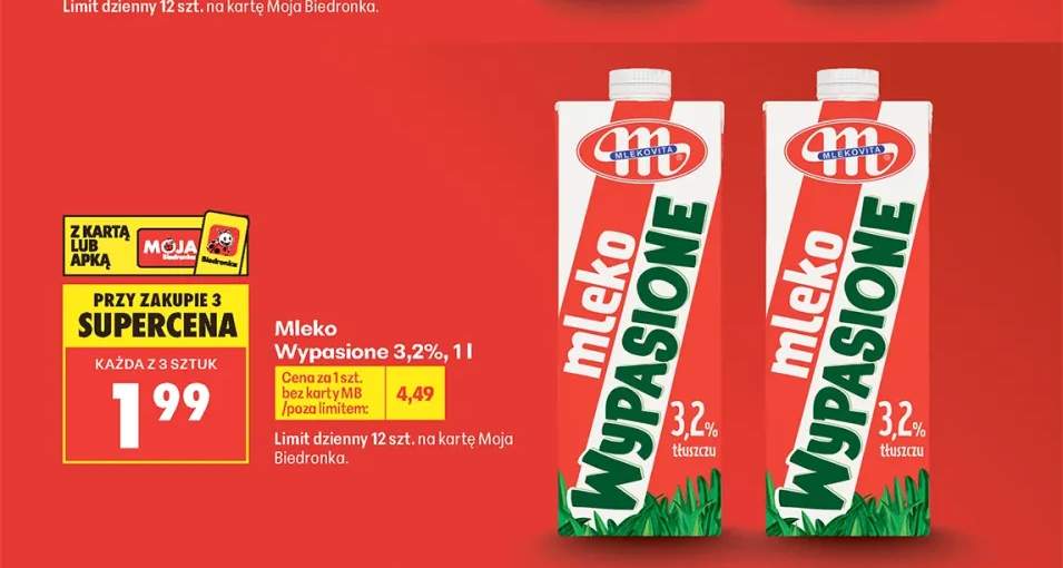 Mleko Wypasione 3,2% Mlekovita