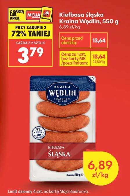 Kiełbasa śląska Kraina Wędlin
