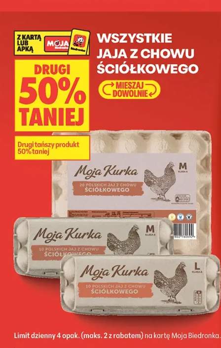 Jaja z chowu ściółkowego Moja Kurka klasa M