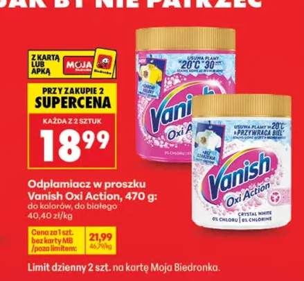 Odplamiacz w proszku Vanish Oxi Action
