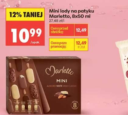 Mini lody na patyku Marletto 8-pak 50ml