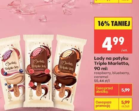 Lody na patyku Triple Marletto blueberry