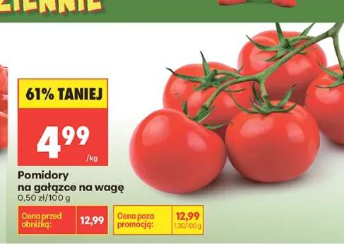 Pomidory na gałązce na wagę