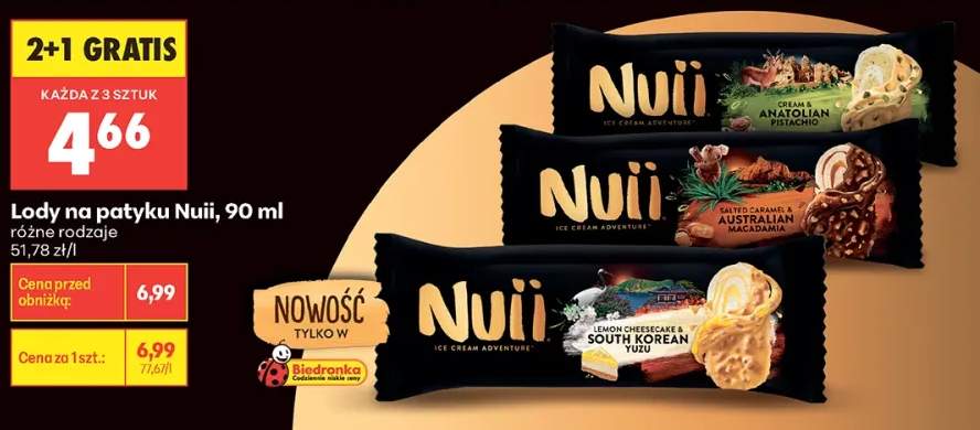 Lody na patyku Nuii Cream & Anatolian Pistachio