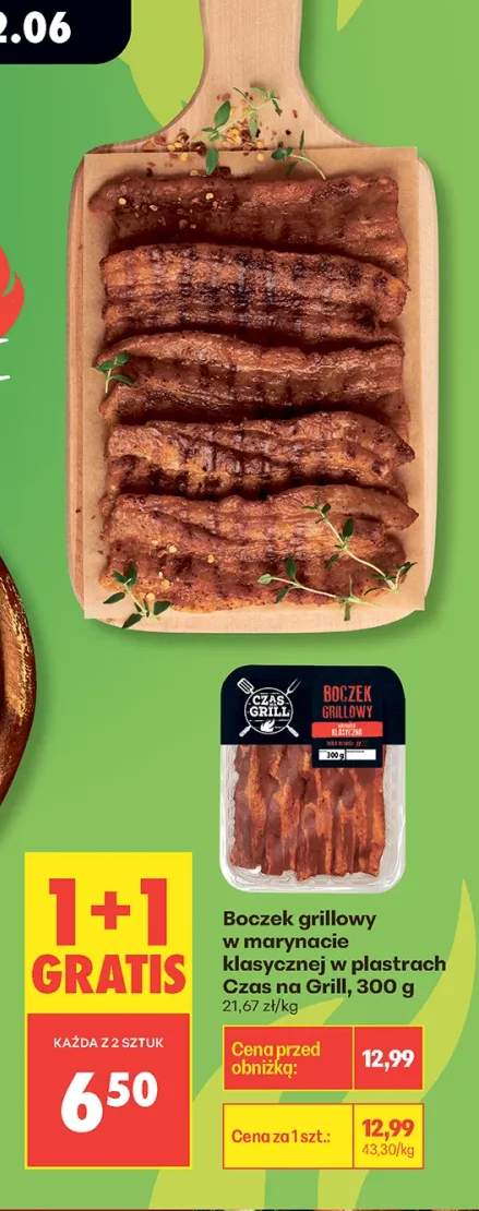 Boczek grillowy w marynacie klasycznej w plastrach Czas na Grill