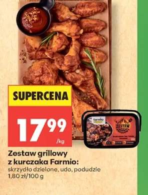 Zestaw grillowy z kurczaka Farmio: skrzydło dzielone, udo, podudzie