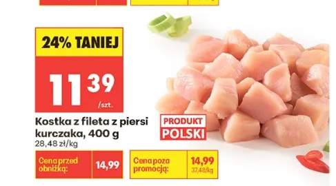 Kostka z fileta z piersi kurczaka