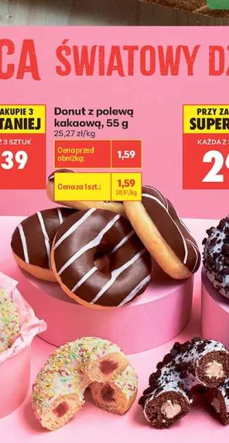 Donut z polewą kakaową