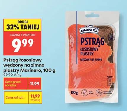 Pstrąg łososiowy wędzony na zimno plastry Marinero