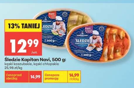 Śledzie kąski kaszubskie Kapitan Navi