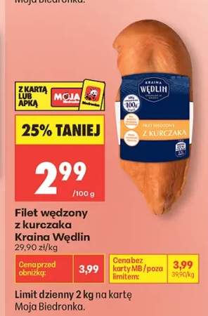 Filet wędzony z kurczaka Kraina Wędlin
