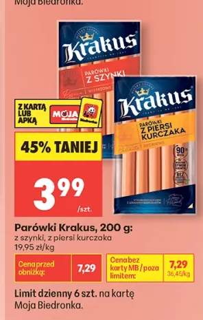 Parówki z szynki Krakus